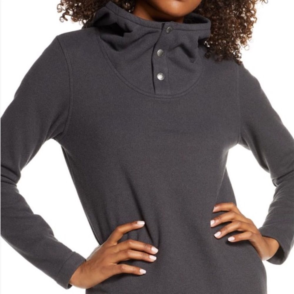 THE NORTH FACE KNIT STITCH SNAP COLLAR HOODIE